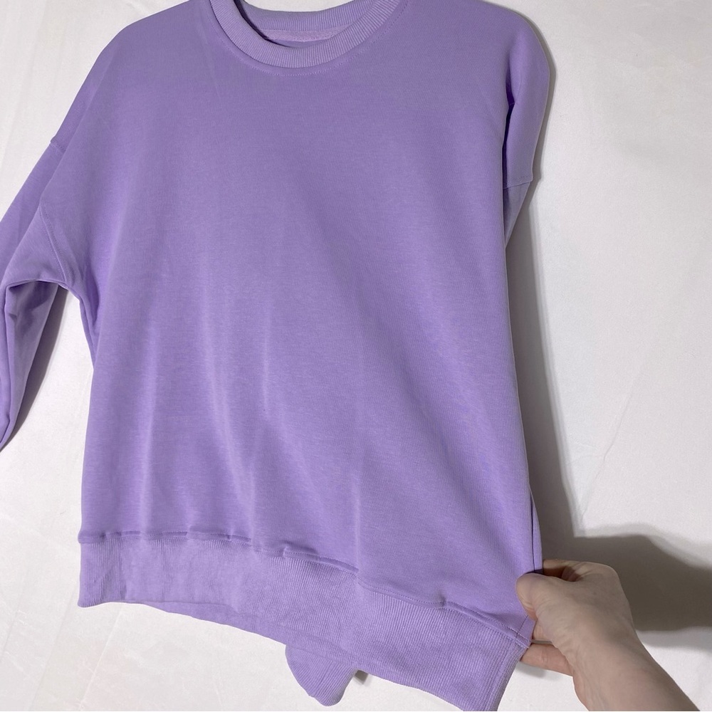 Lululemon Athletica Lilac Smoke Perfectly Oversized Crew Neck Sweatshirt S - Picture 9 of 14